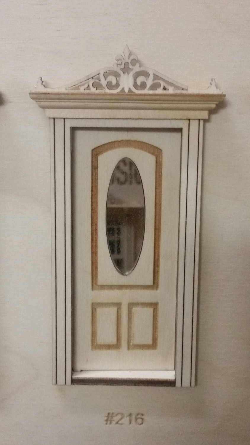 Classic Arched Oval lite 3 panel Exterior Door 1:24 scale
