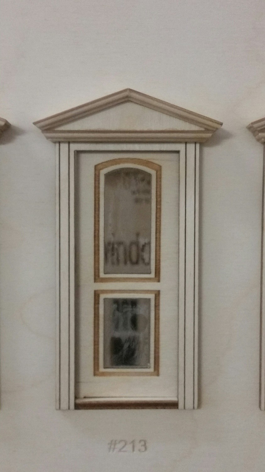 Victorian Arched 2 panel Exterior Door 1:24 scale