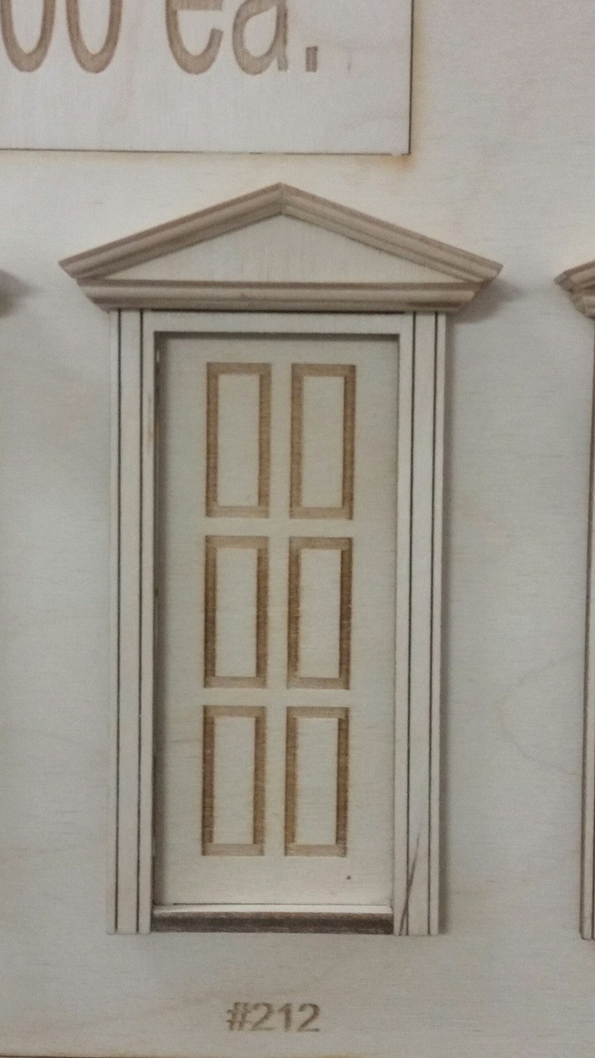 Victorian raised 6 panel Exterior Door 1:24 scale