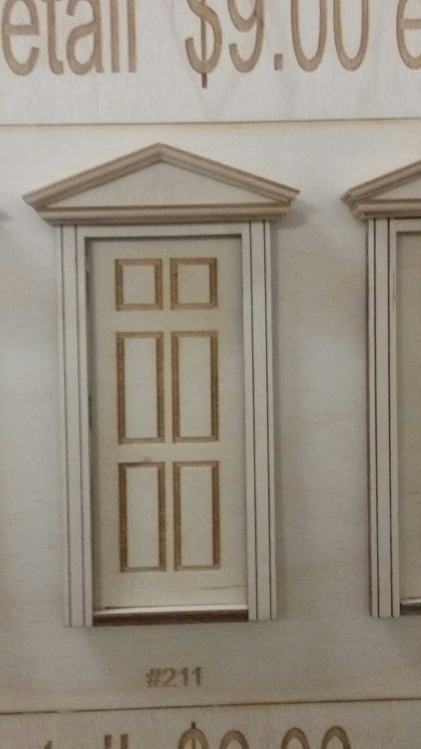 Victorian 6 panel Exterior Door 1:24 scale