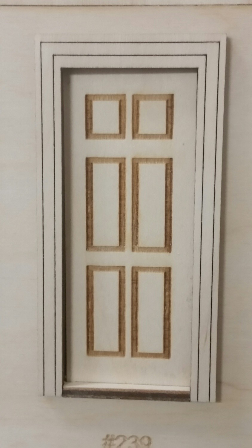 Traditional 6 panel Exterior Door 1:24 scale