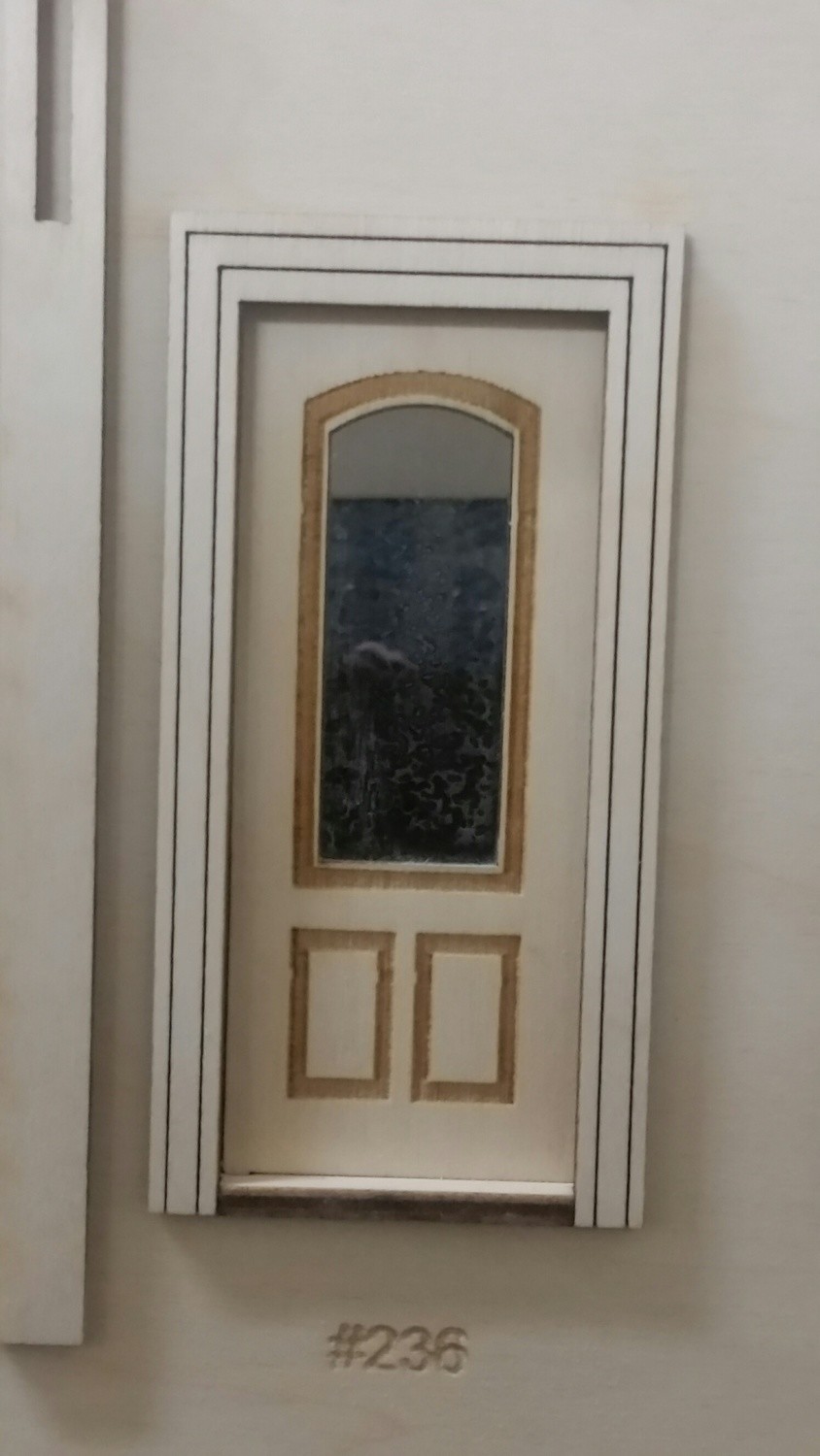 Traditional Arched 3 panel Exterior Door 1:24 scale