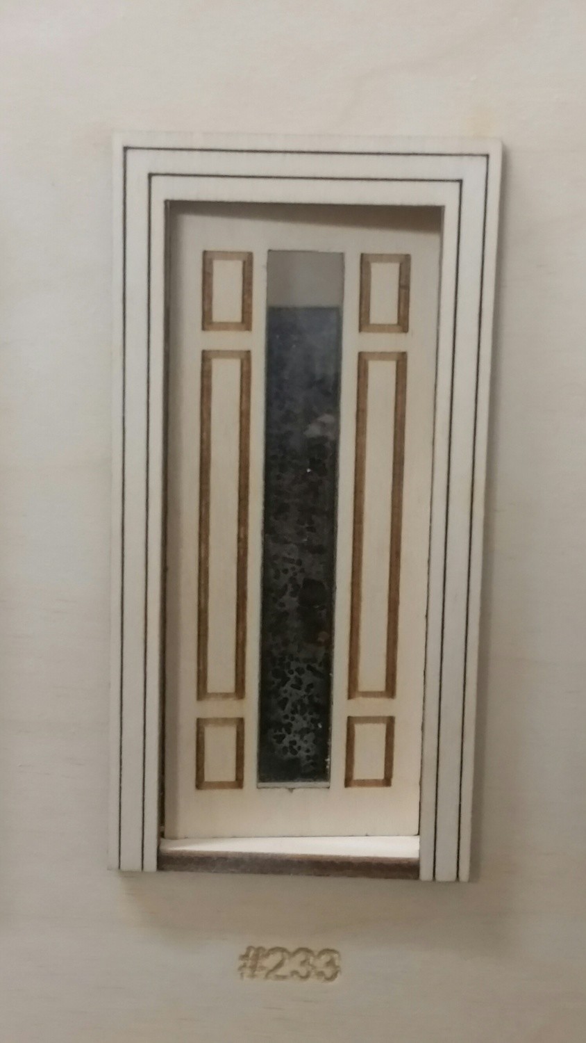 Traditional single lite 6 panel Exterior Door 1:24 scale