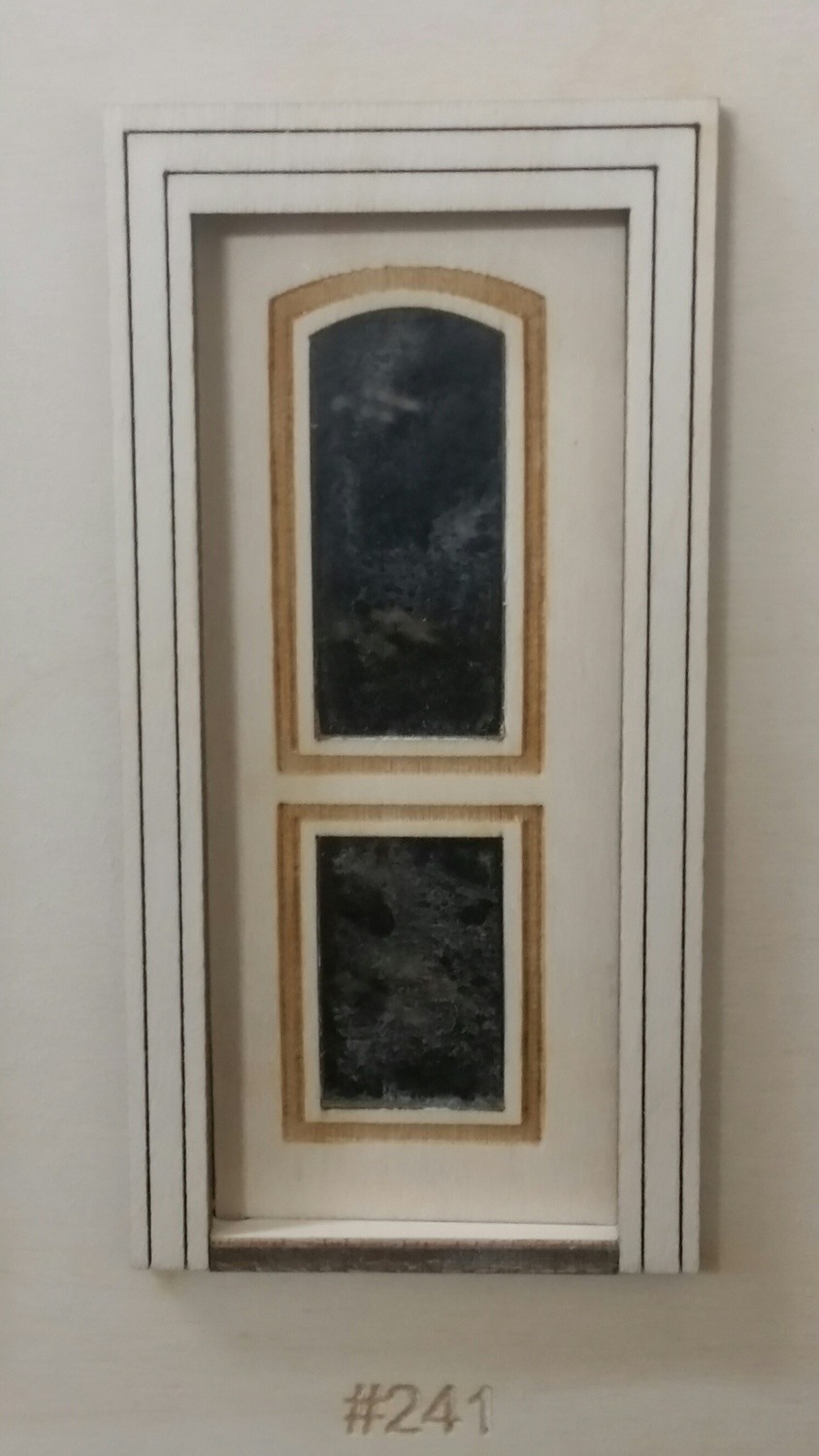 Traditional arched 2 panel Exterior Door 1:24 scale