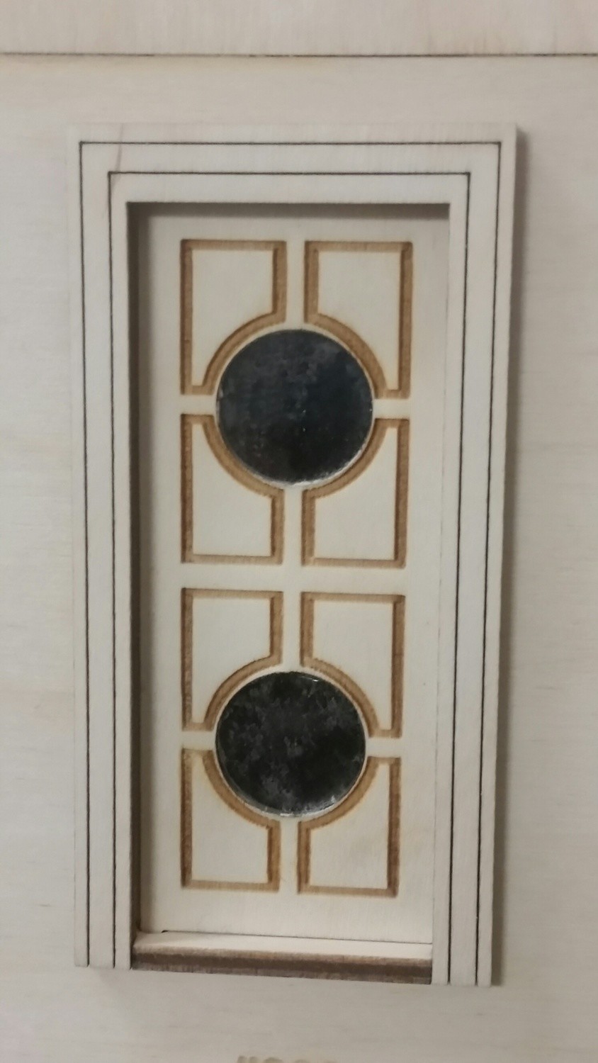 Traditional Double circle lite Exterior Door 1:24 scale
