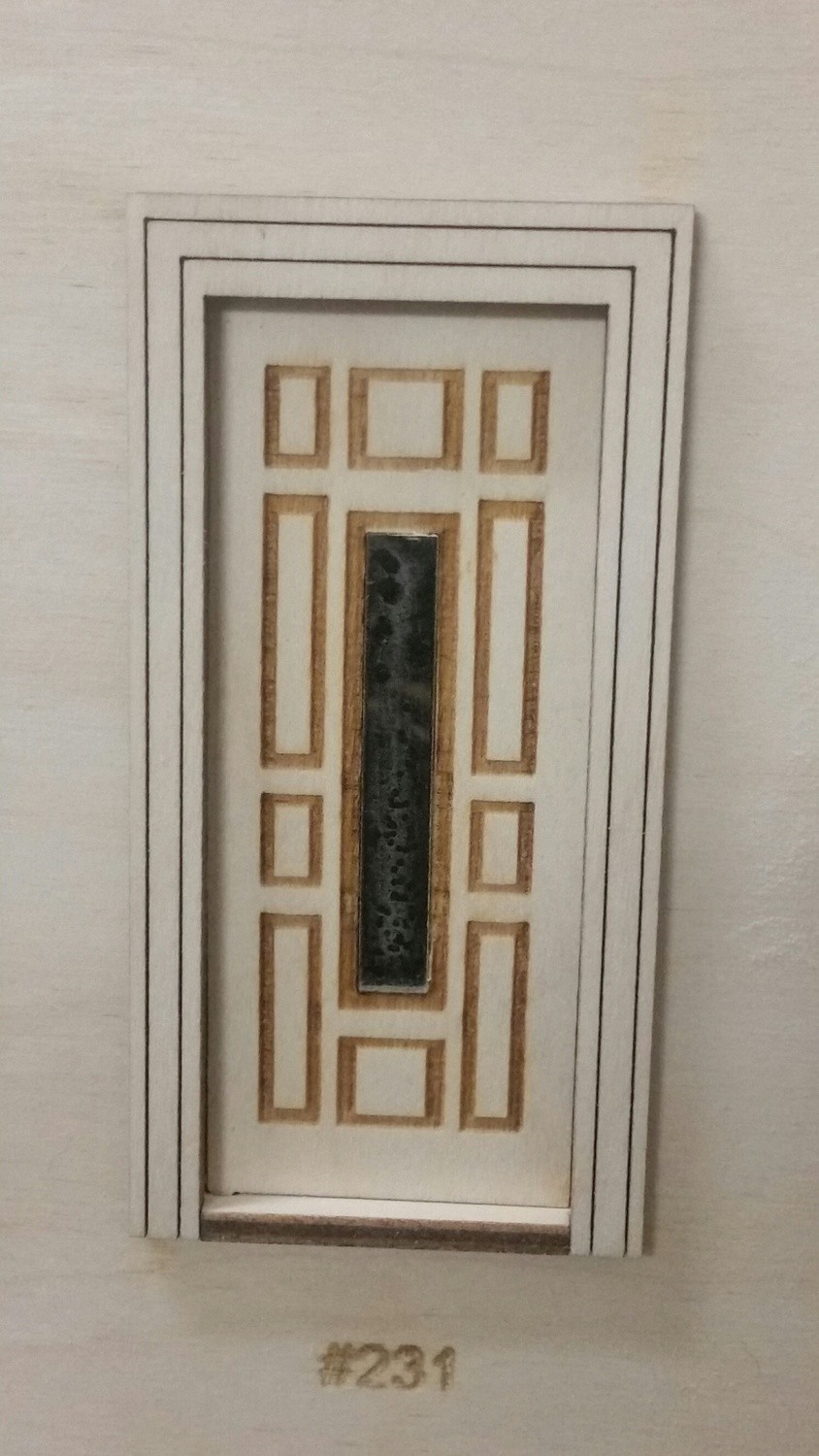 Traditional custom 11 panel Exterior Door 1:24 scale