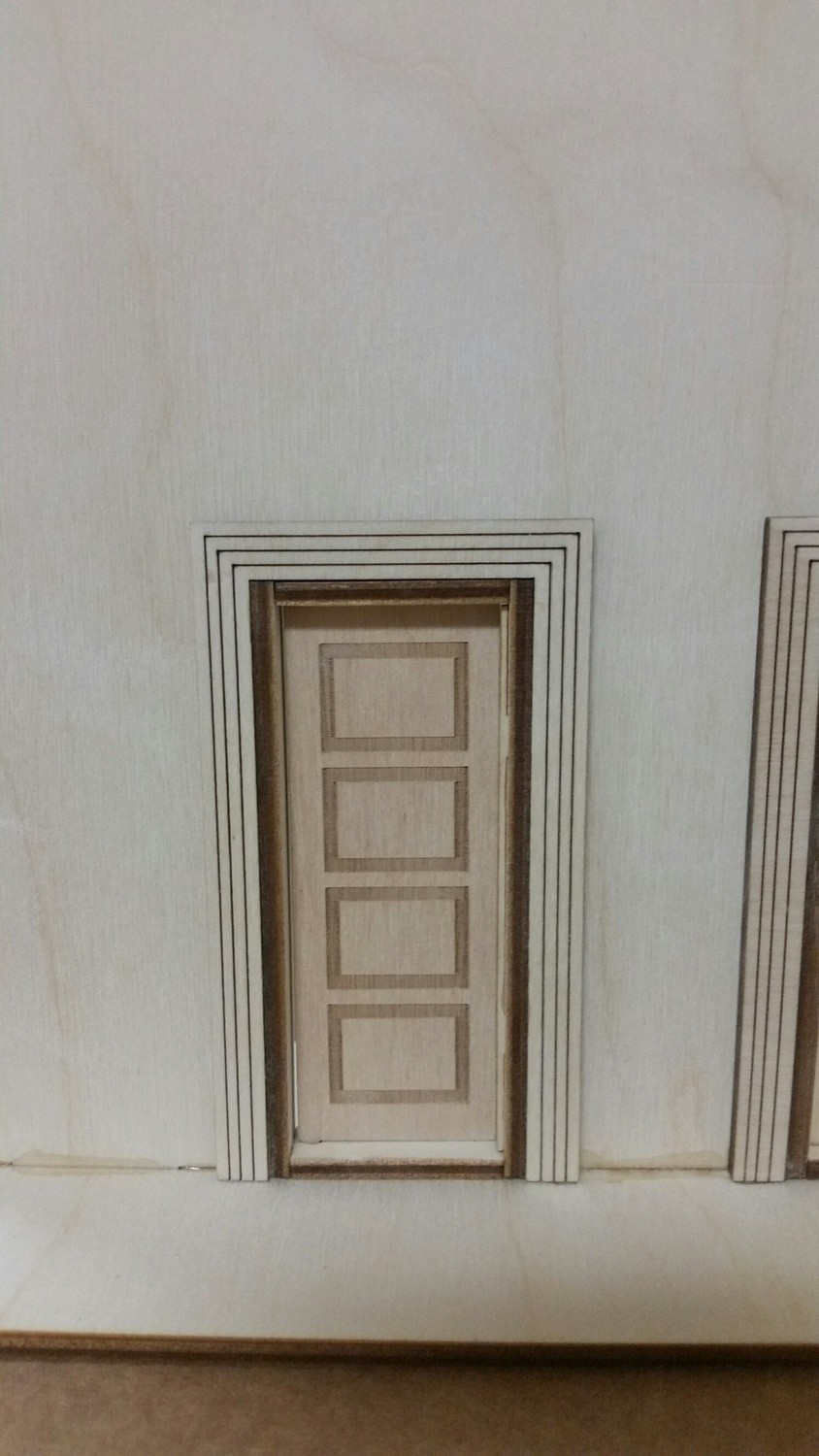 Traditioanl horizontal 4 panel door 1:24 scale