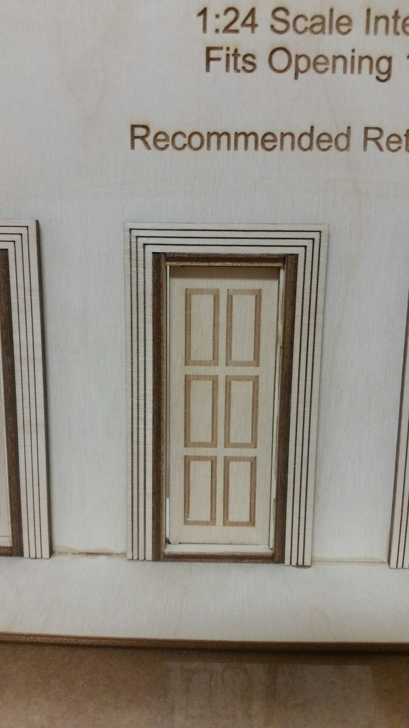 Traditional raised 6 panel interior door 1:24 scale