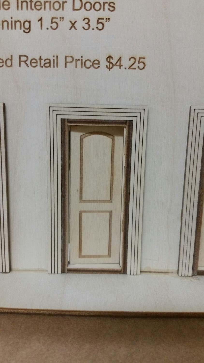 Traditional Arched 2 panel interior door 1:24 scale