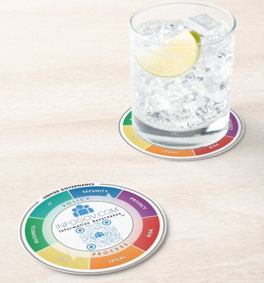 FREE Set of (4) InfoGov.com® Info Governance Office Desk Coasters - Pulpboard