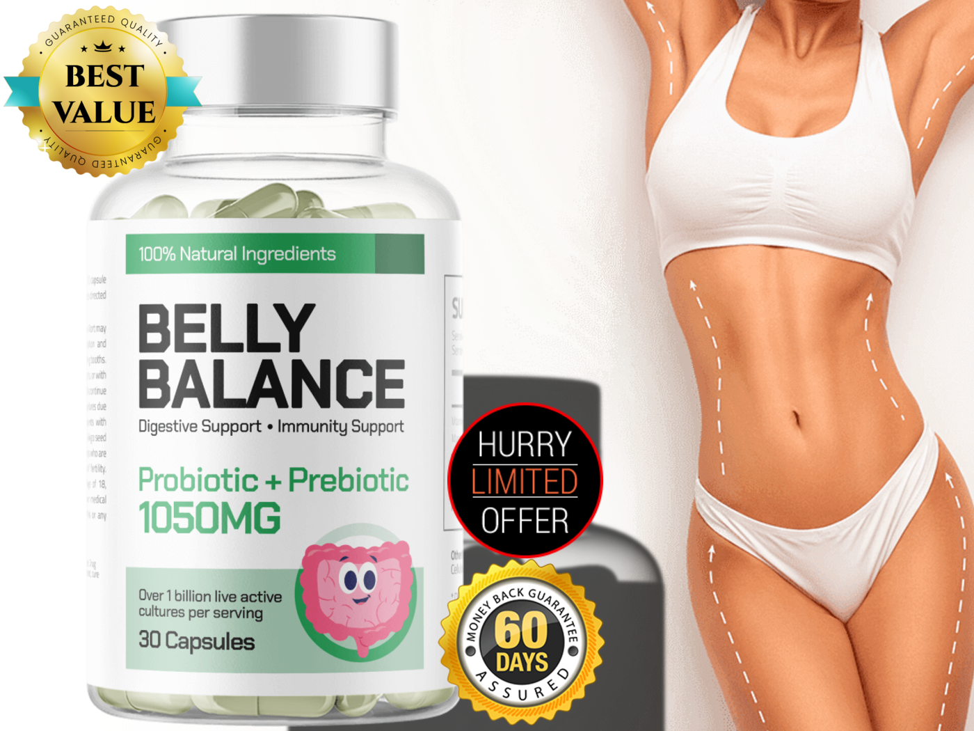 Belly Balance Probiotic + Prebiotic