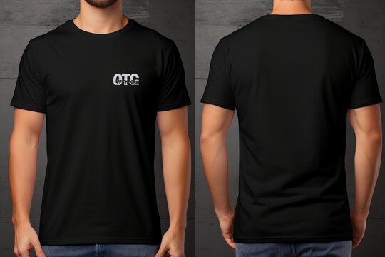 OTG Basic T-Shirt - Small Front Print (Black)