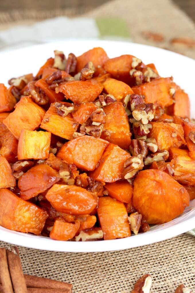 Candied Sweet Potatoes w/ Walnuts