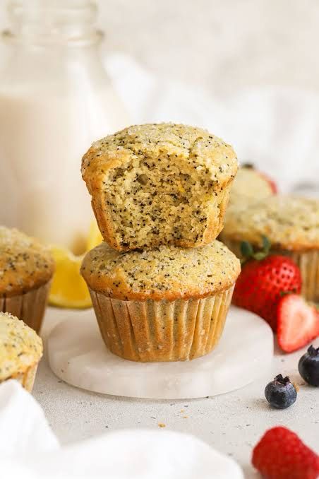 Lemon Poppy Protein Muffin