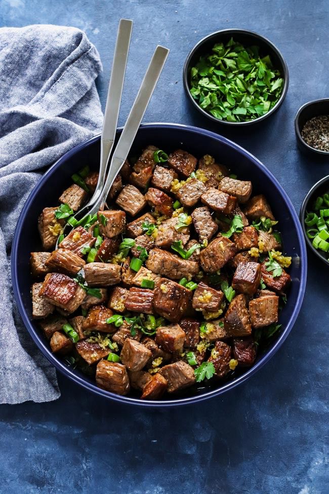 Garlic Steak Bites