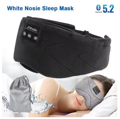 5.2Bluetooth Sleeping Headphones Sleep Mask 24White Noise Blackout Light Ice-Feeling Extra Soft Lining Sleep Eye Mask Ultra-Thin