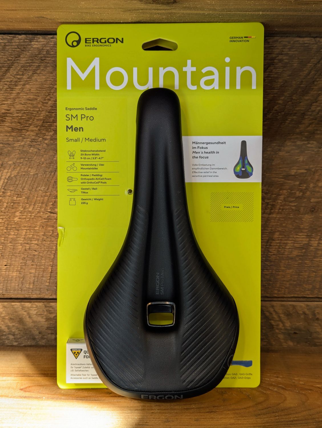 Selle Ergon SM Pro montagne P/M tinox noir furtif