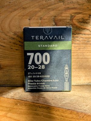 chambre à air Teravail 700 x 20 - 28  Presta 80mm