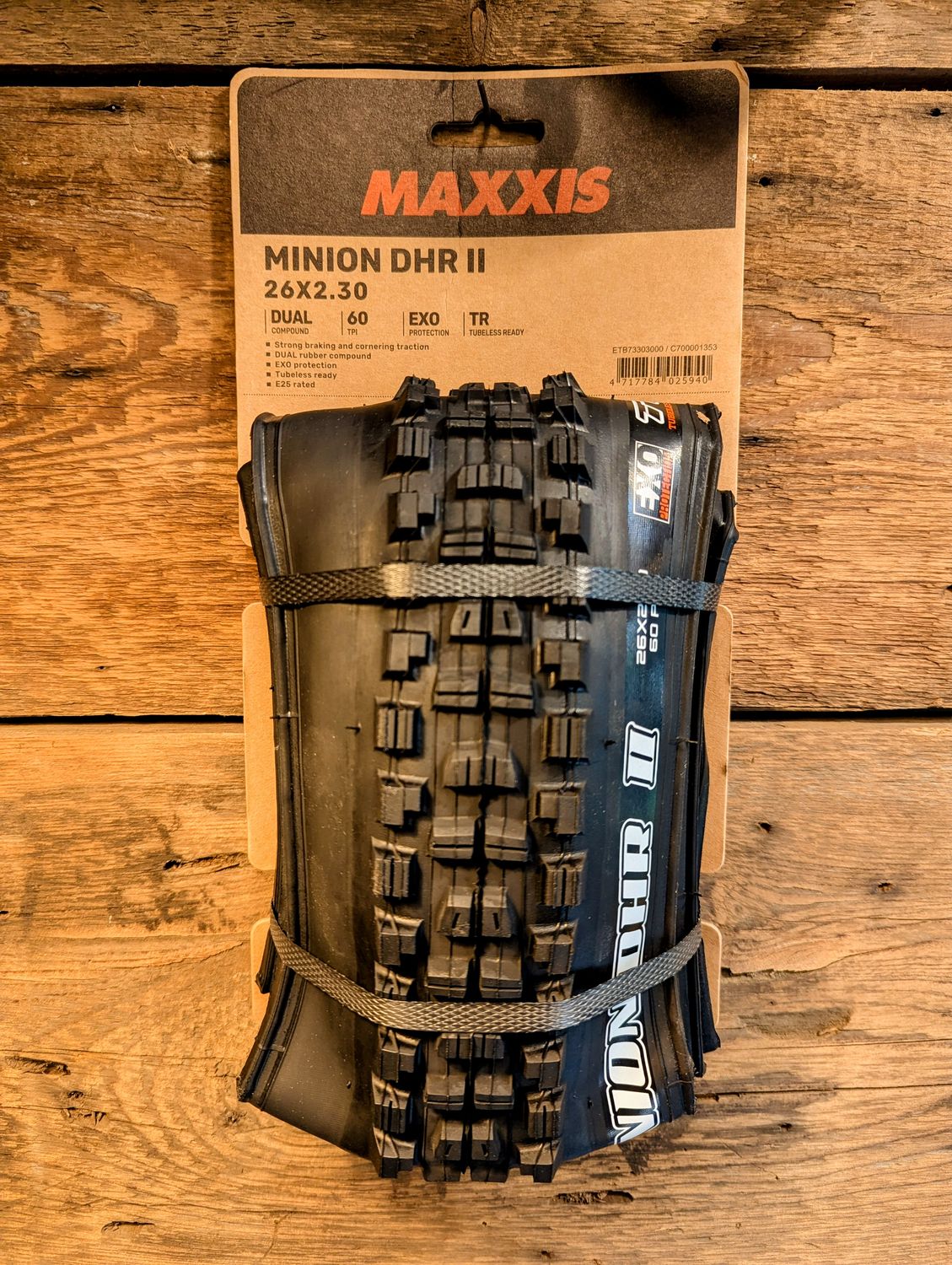 Pneu Maxxis Minion DHR II 26X2.30 60TPI Tubeless EXO