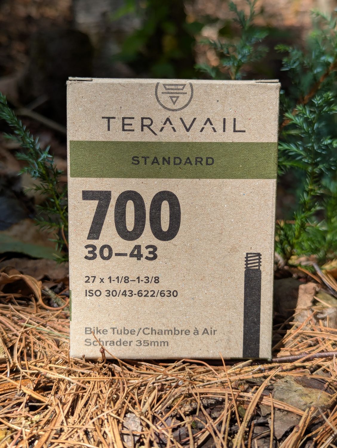 chambre à air Teravail 700 x 30 - 43 35mm  Valve Schrader