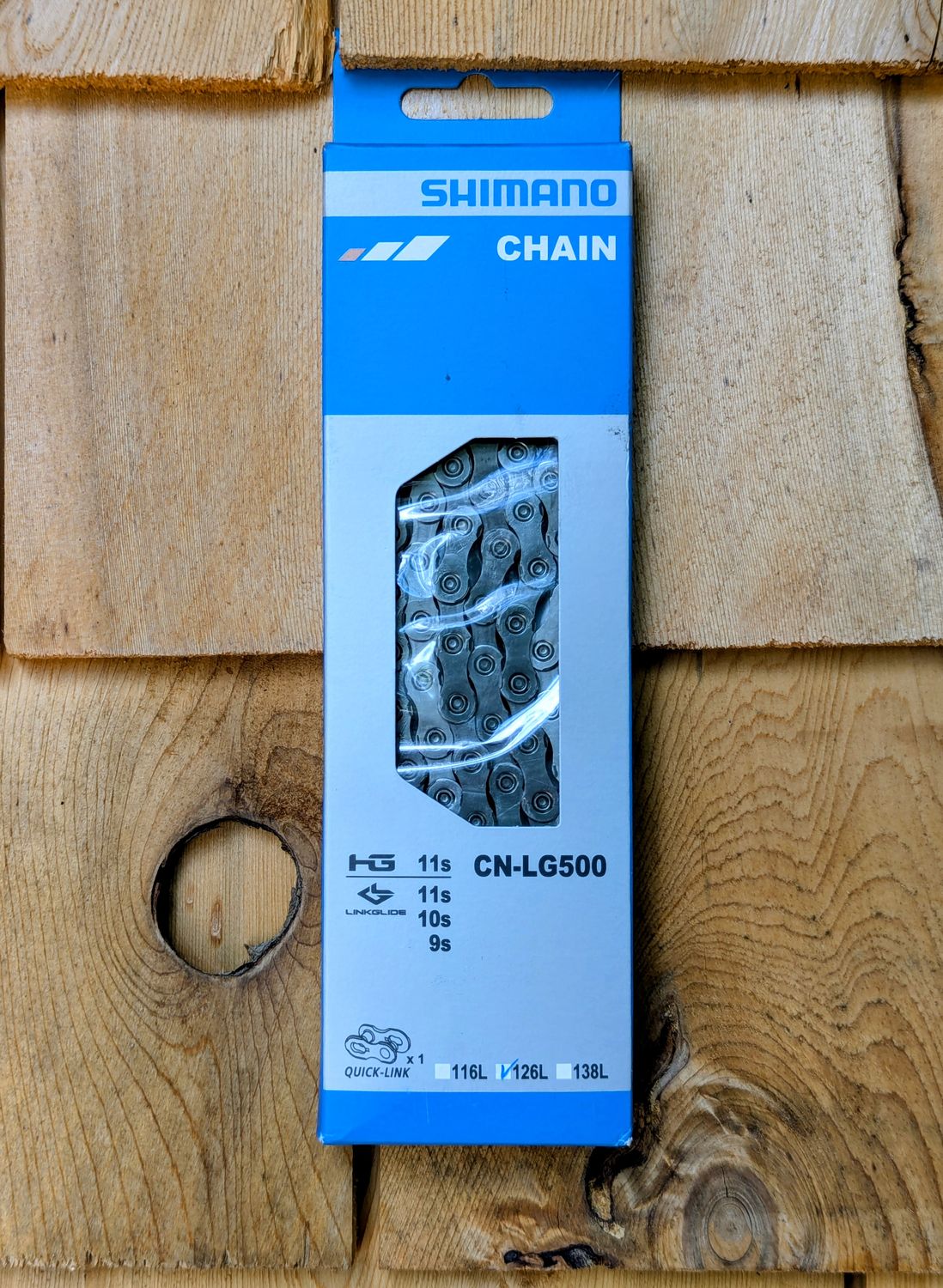 Chaine Shimano CN-LG500 hyperglide 11v Linkglide 9/10/11 126 mailles