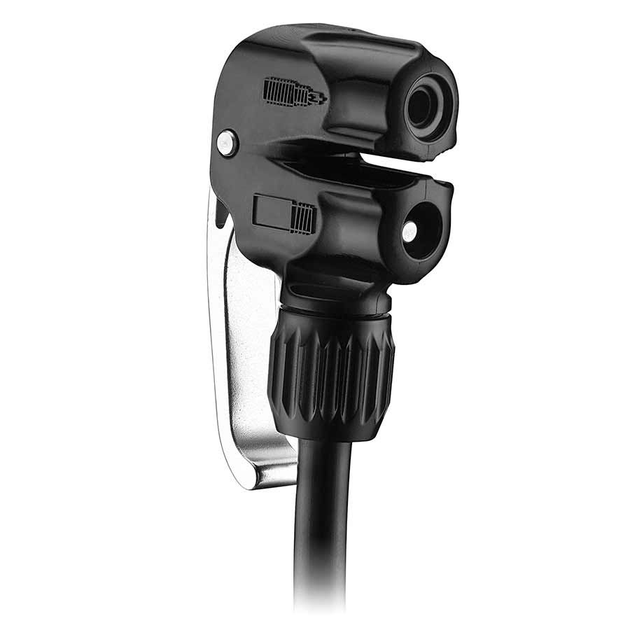 Lezyne Tête Dual Valve pour pompe à pied Noir