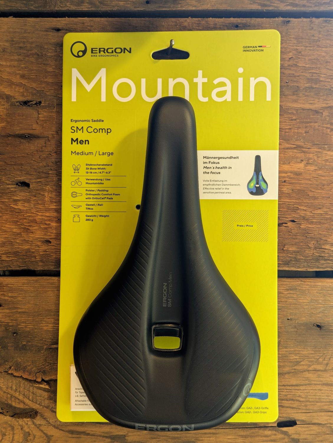 Selle Ergon SM Comp montagne homme M/G tinox noir furtif