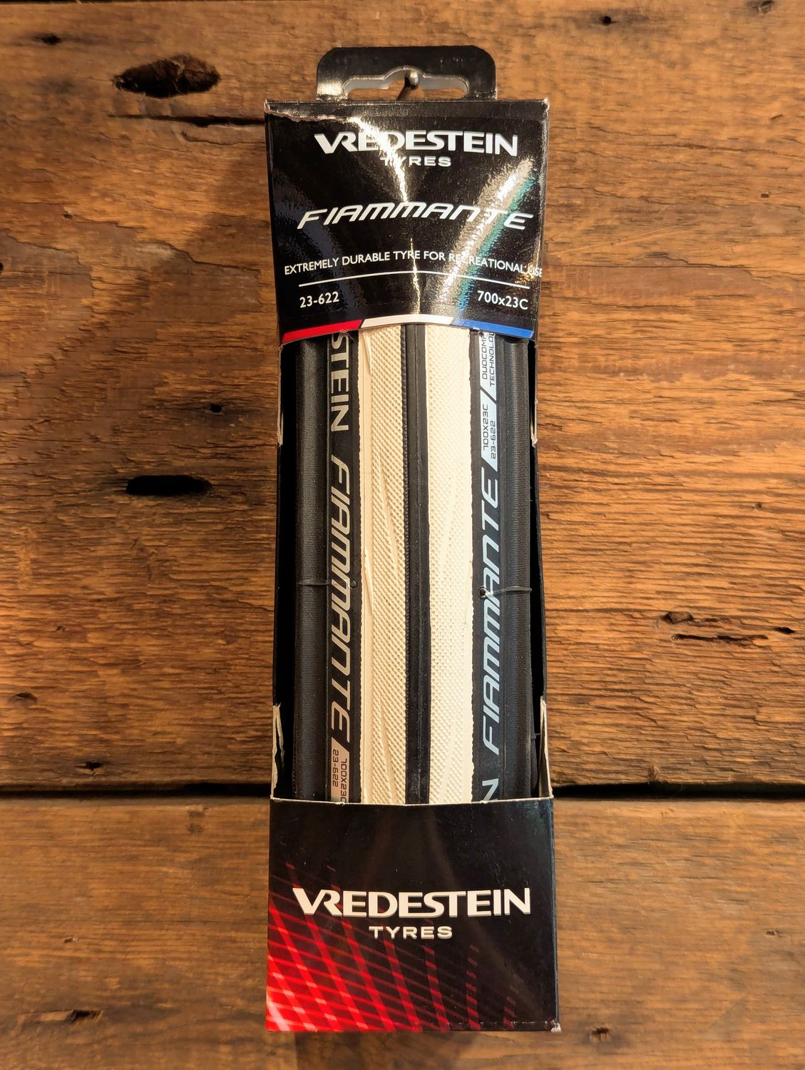 Pneu Vredestein Fiammante 700x23 pliable blanc &amp; noir