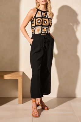 Wear 2 Ways Wide Leg Pant - Black