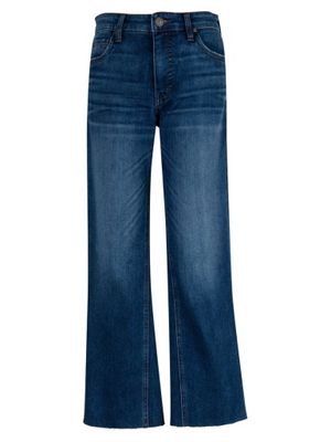Kelsey High Rise Crop Flare with Inset - Royal