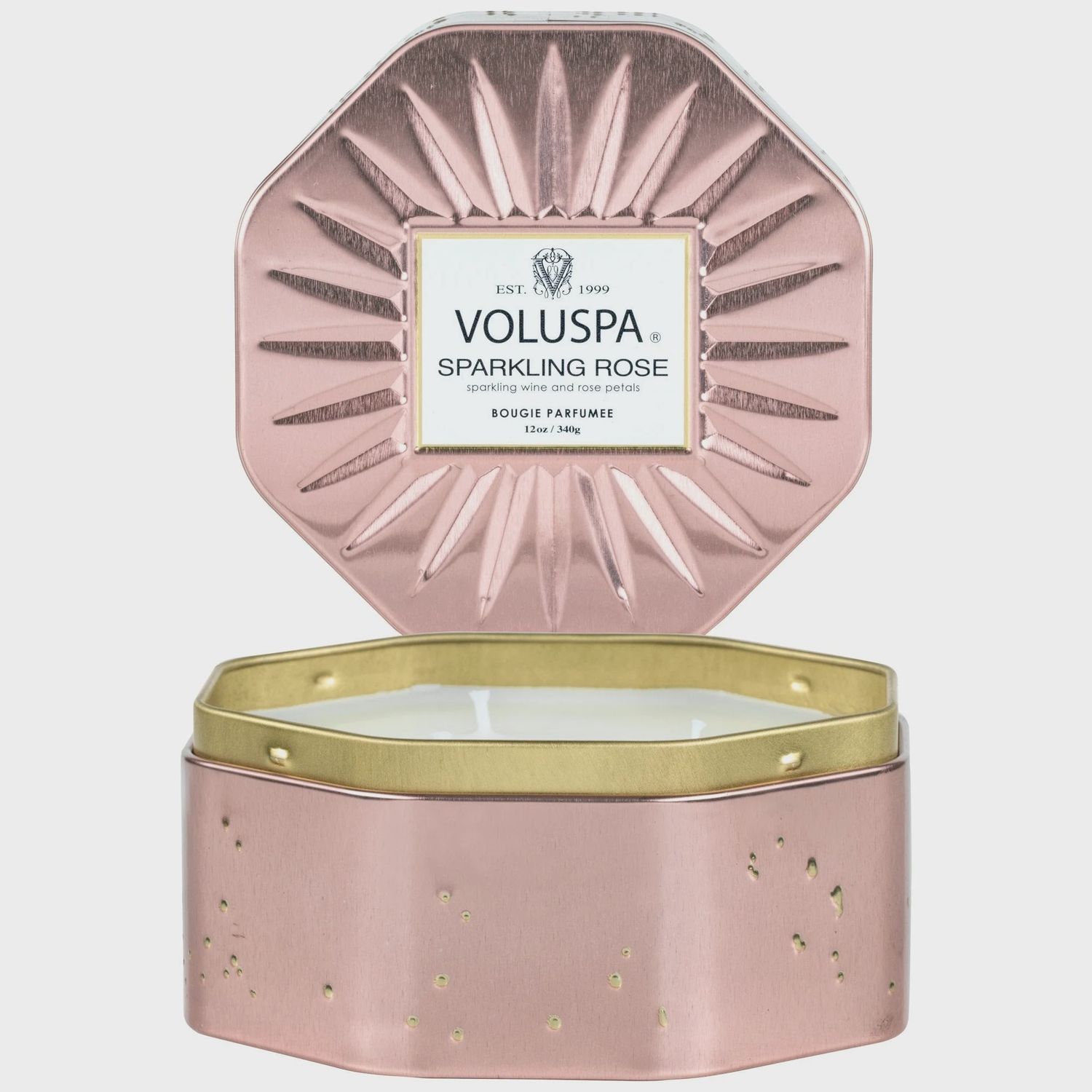 Sparkling Rose, Size: 3-Wick Tin