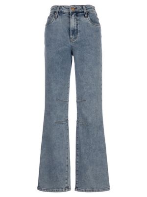 Kelsey High Rise Crop Flare with Knee Darts