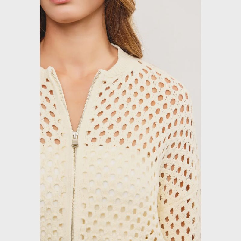 Crochet Zip Sweater