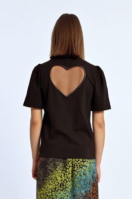 Heart-Back Tee - Black