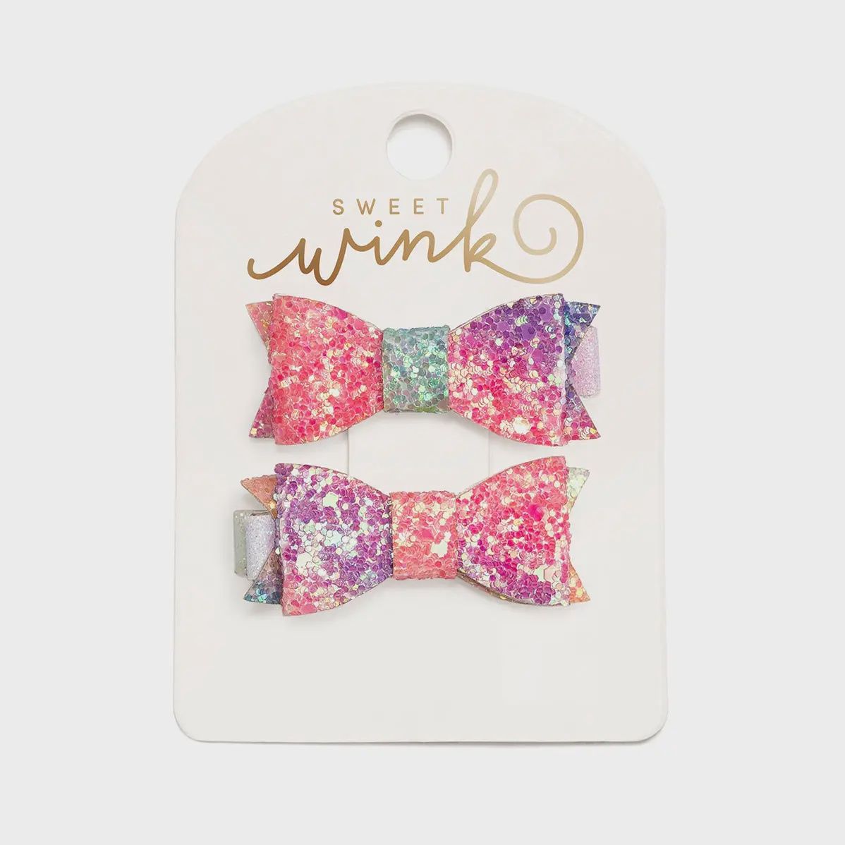 Rainbow Ombre Bow Clip Set - Kids Hair Clips