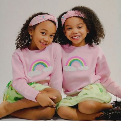 Rainbow Sequin Patch Sweatshirt
