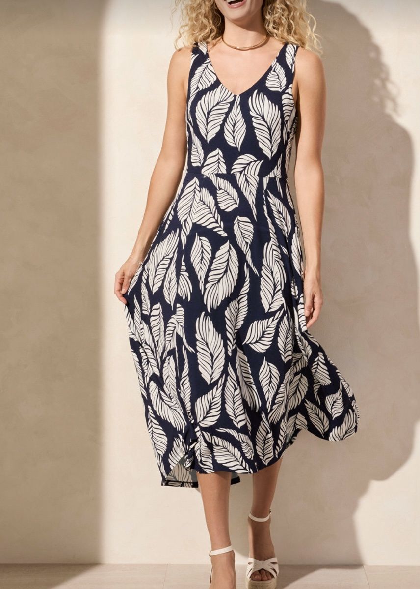 Printed Sleeveless High- Low Dress