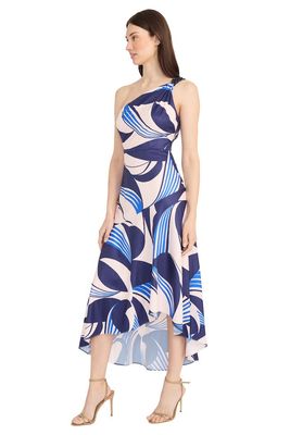 One Shoulder Chain Midi Dress