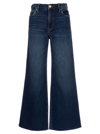 Meg High Rise Fab Ab Wide Leg with Raw Hem, Size: 12