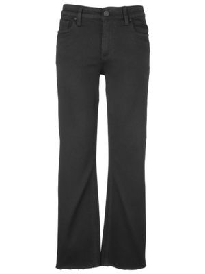 KELSEY MID RISE ANKLE FLARE-INSET LEG Black