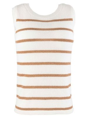 Contessa Pullover Striped Knit Sweater Vest