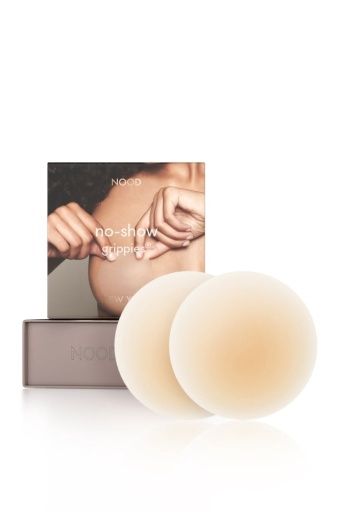 Non-Adhesive Grippies No-Show Nipple Covers, Color: NO.3 BUFF, Size: 4in.