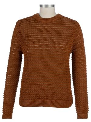 Cosmo-Scoop Neck Crochet Sweater