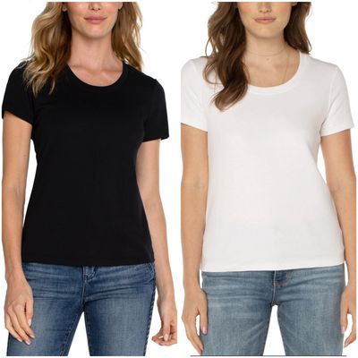 scoop neck short sleeve tee