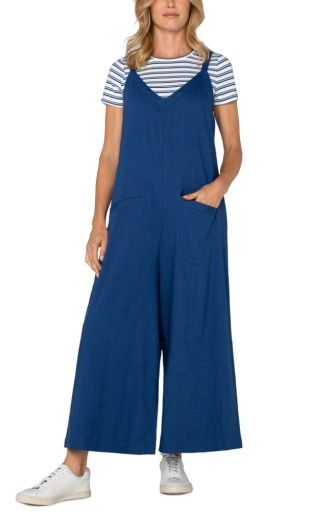 Wide Leg Crop Jumpsuit, Size: XS