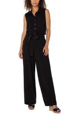 Sleeveless Jumpsuit with Wide Leg