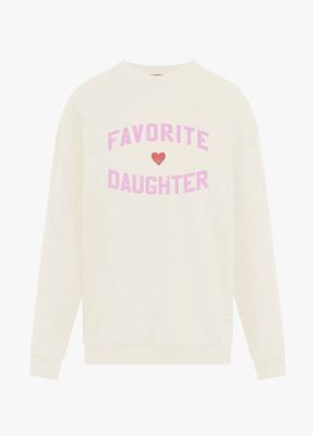 Favorite Daughter Heart Logo Sweatshirt - Gardenia