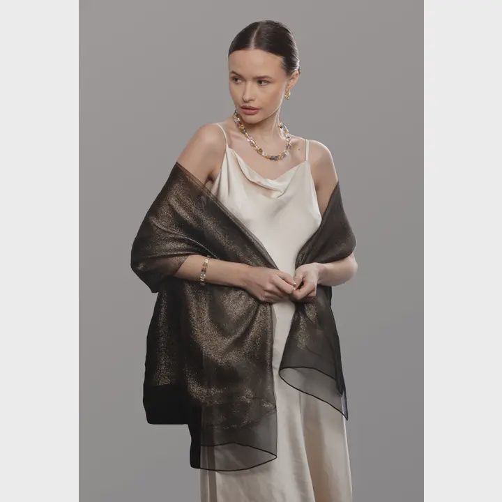 Glimmer Wrap, Color: Black