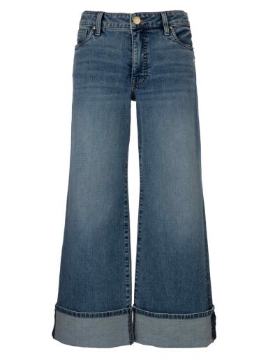 MEG HIGH RISE FAB AB WIDE LEGS ROLL UP REGULAR HEM, Size: 0