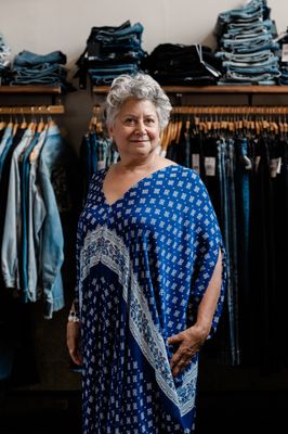 Indigo Caftan - One Size - Made in USA